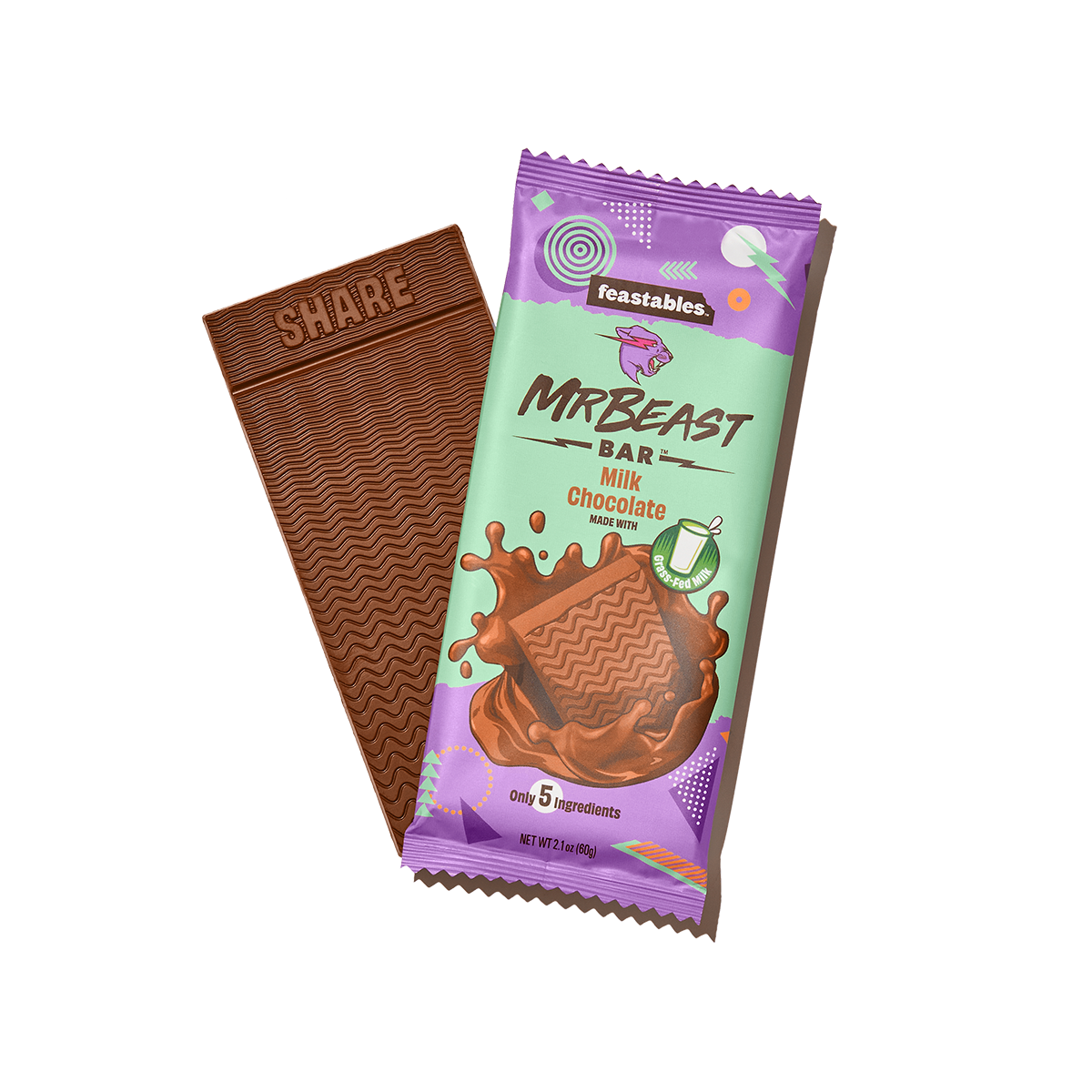  Feastables MrBeast Milk Chocolate Bars Bundle - Deez