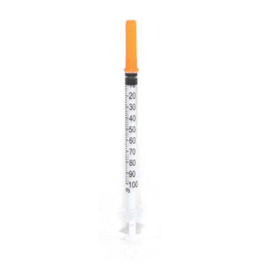 Original Uganda vacante Jeringa para insulina con aguja, 1 ml, 27 g x 13 mm – Vitialife