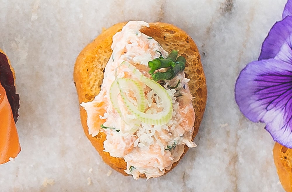 Smoked Salmon Pate Canapés