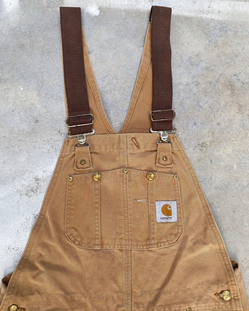 1990s Brown Carhartt Double Knee Painted Overall – exaghules