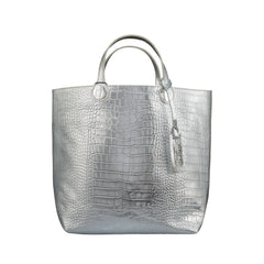 The Enore Tote Bag in Silver