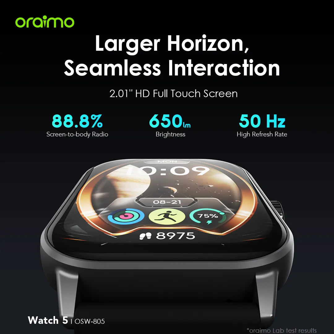 oraimo watch 5 smart watch display