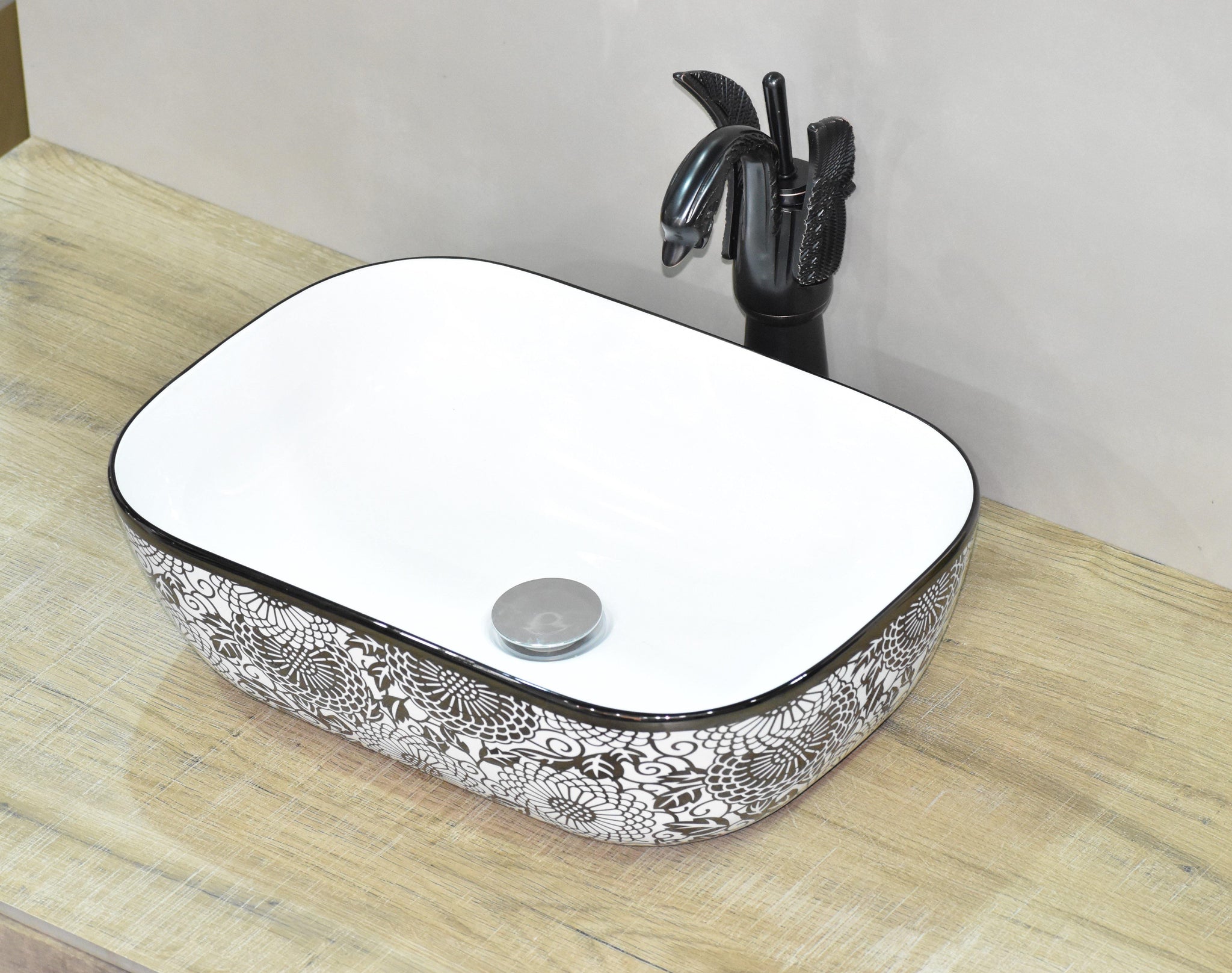 Cloakroom Sinks Above Counter Ceramic Basin Sink Bowl Vessel Wash Basin Sink 18 X 13 X 55 Inch Black Color Homestorecartcouk
