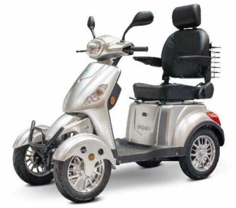 EW-46 mobility scooter in the silver color