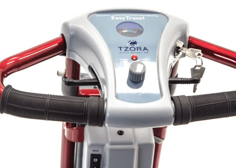 close up of Tzora scooter control panel