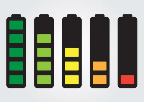 different battery charging levels