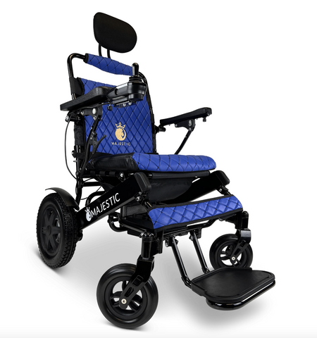 ComfyGo electric wheelchair in blue