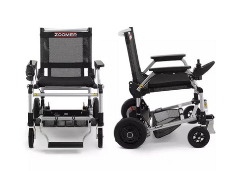 Zoomer wheelchair front and side profile