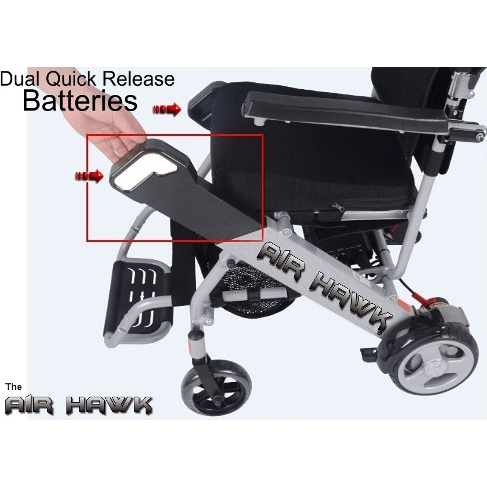 Air Hawk Foldable Lightweight Power Wheelchair - Image 9