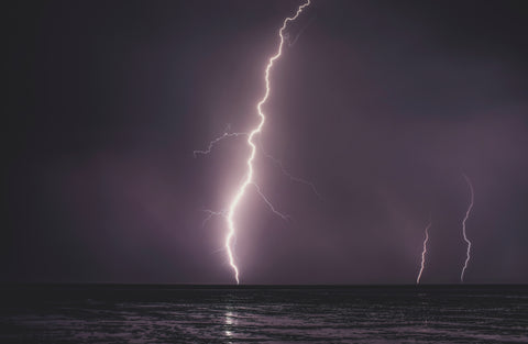 lightning bolt on a stormy night