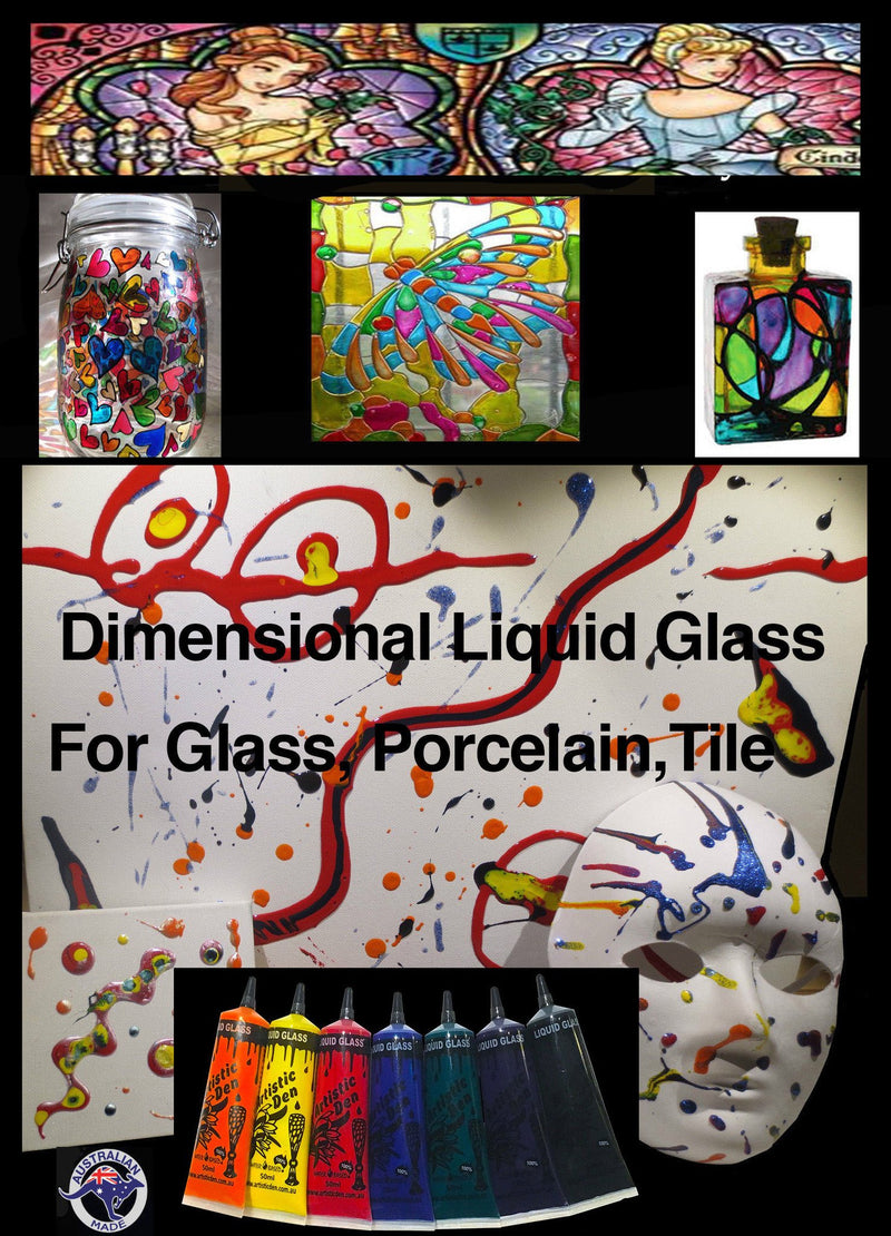 three dimensional glass painting