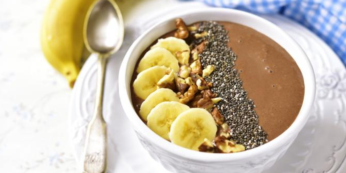 recette de smoothie bowl banane et chocolat noisette