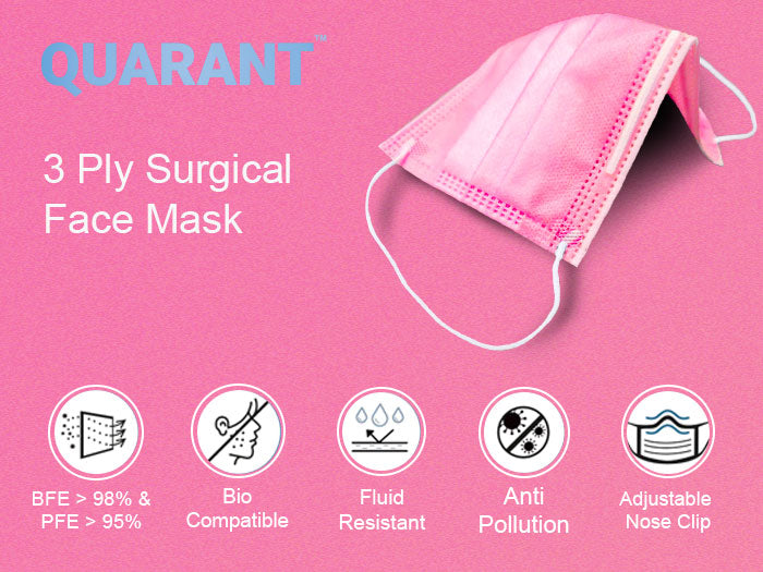 pink surgical mask