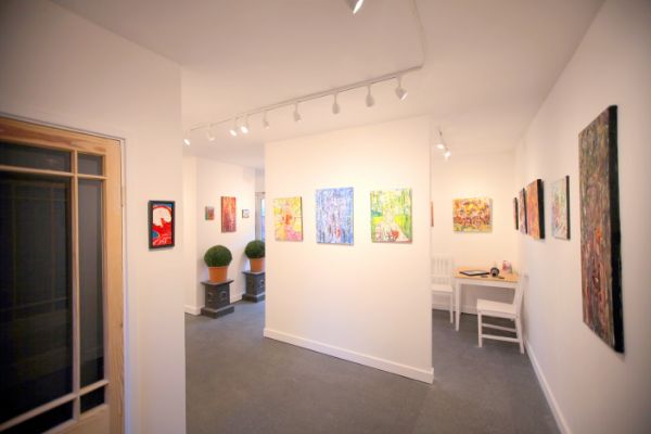 inside Chris Newson's art gallery and framing shop