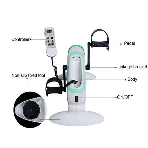 Motorized Electric Mini Exercise Bike/Pedal for Arm Leg Exercise Mini Cycling Trainer Stationary Exercise Peddler