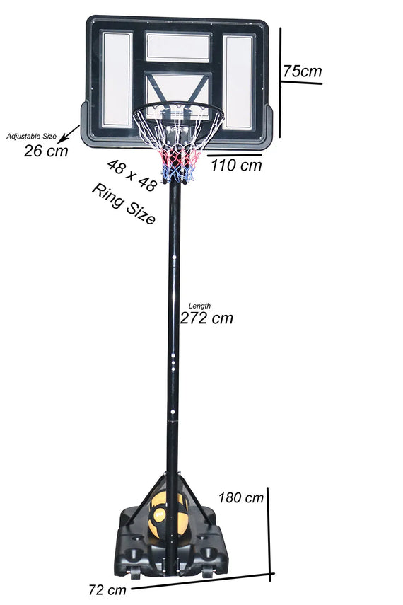 Basketball Hoop Stand Adult Sports with Adjustable Board and Height