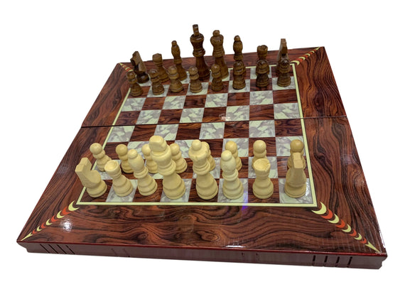 3-In-1 Chess - Checkers | Backgammon Board 19 INCHES MF-0251