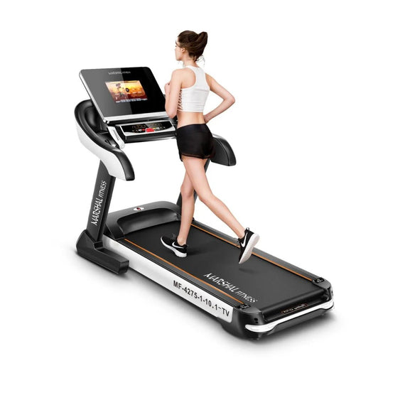 Marshal Fitness 10.1 TFT TV Screen 6.0 HP DC Motorized Treadmill - Without Massager