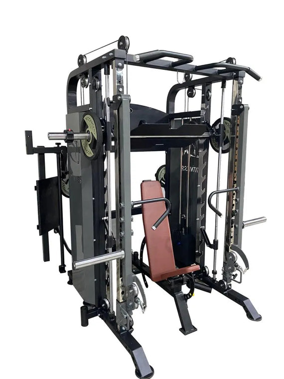 Marshal Fitness Multifunctional Smith Machine Trainer with Bench  MF-GYM-17690