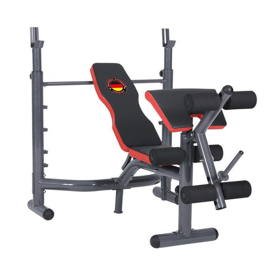 Marshal Fitness Multifunction Bench with Preacher Curl Leg Developer Adjustable for Olympic Workout