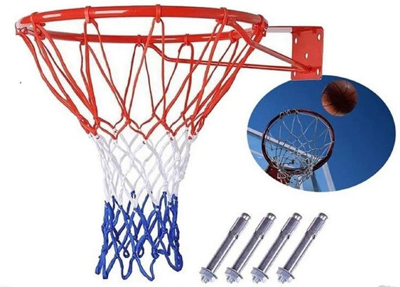 Basketball Hoop Net Ring Wall Mounted Outdoor Hanging Basket
