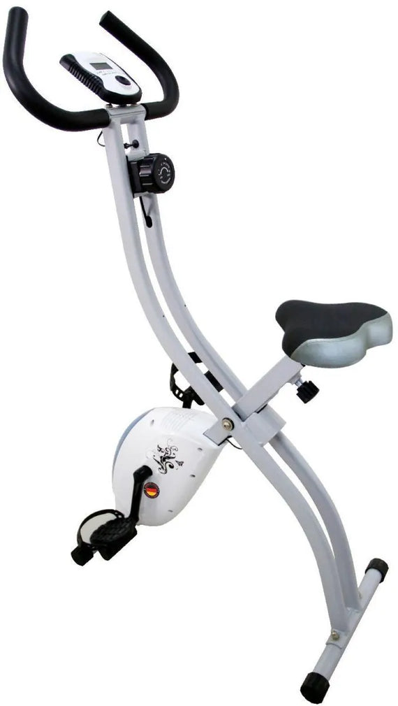 Marshal Fitness Upright Exercise Bike with Adjustable Resistance for cardio Training and Strength Workout-Bxz-B70X