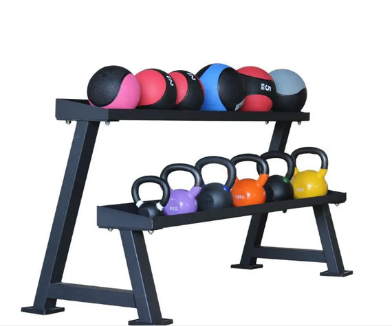 2 Layers Gym Kettle Bell Rack Storage Kettlebell Rack | MF-0145