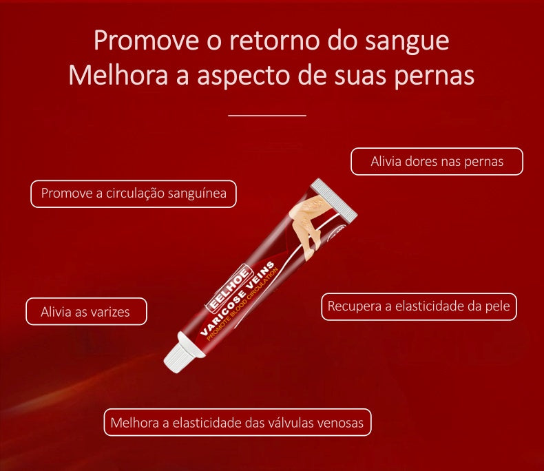 Para tratar os vasinhos e varizes bastar realizar massagens em seu pé e pernas com o creme VARICOSE VEIS e isso ajudará na absorção do creme na pele, aliviando o cansaço nos pés, promovendo uma melhor circulação sanguínea e ajudando na melhoria e redução das varizes.