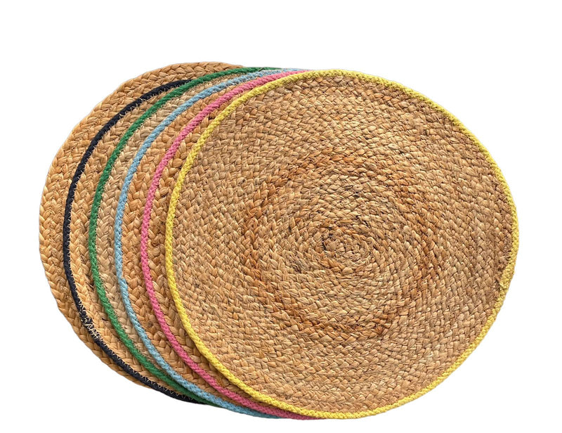 Rainbow Jute Placemat Collection