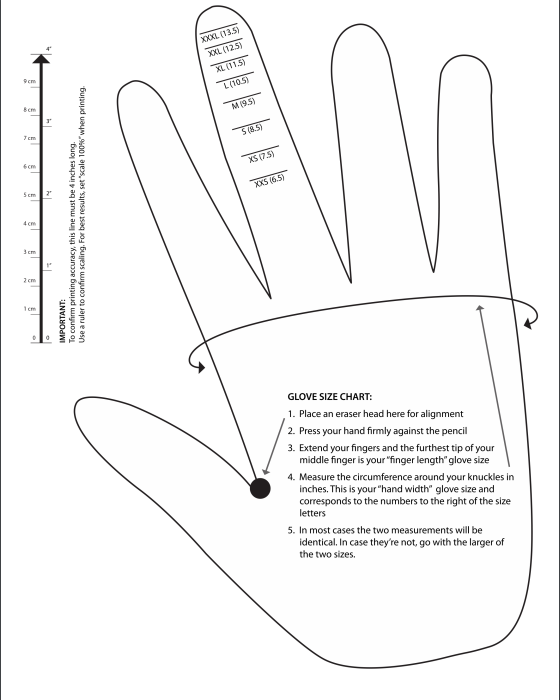 Download Glove Size Chart PDF file