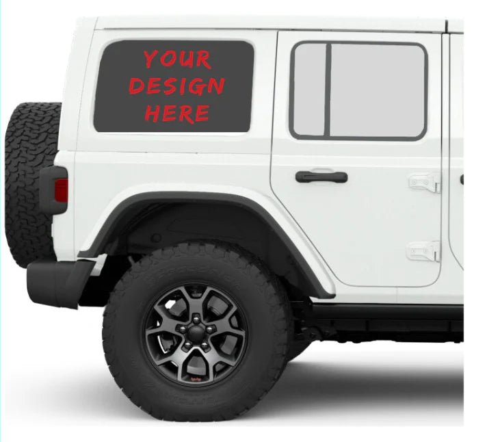 CUSTOM DESIGN** Wrangler Side Windows Printed Vinyl Graphics – Gate City  Graphics