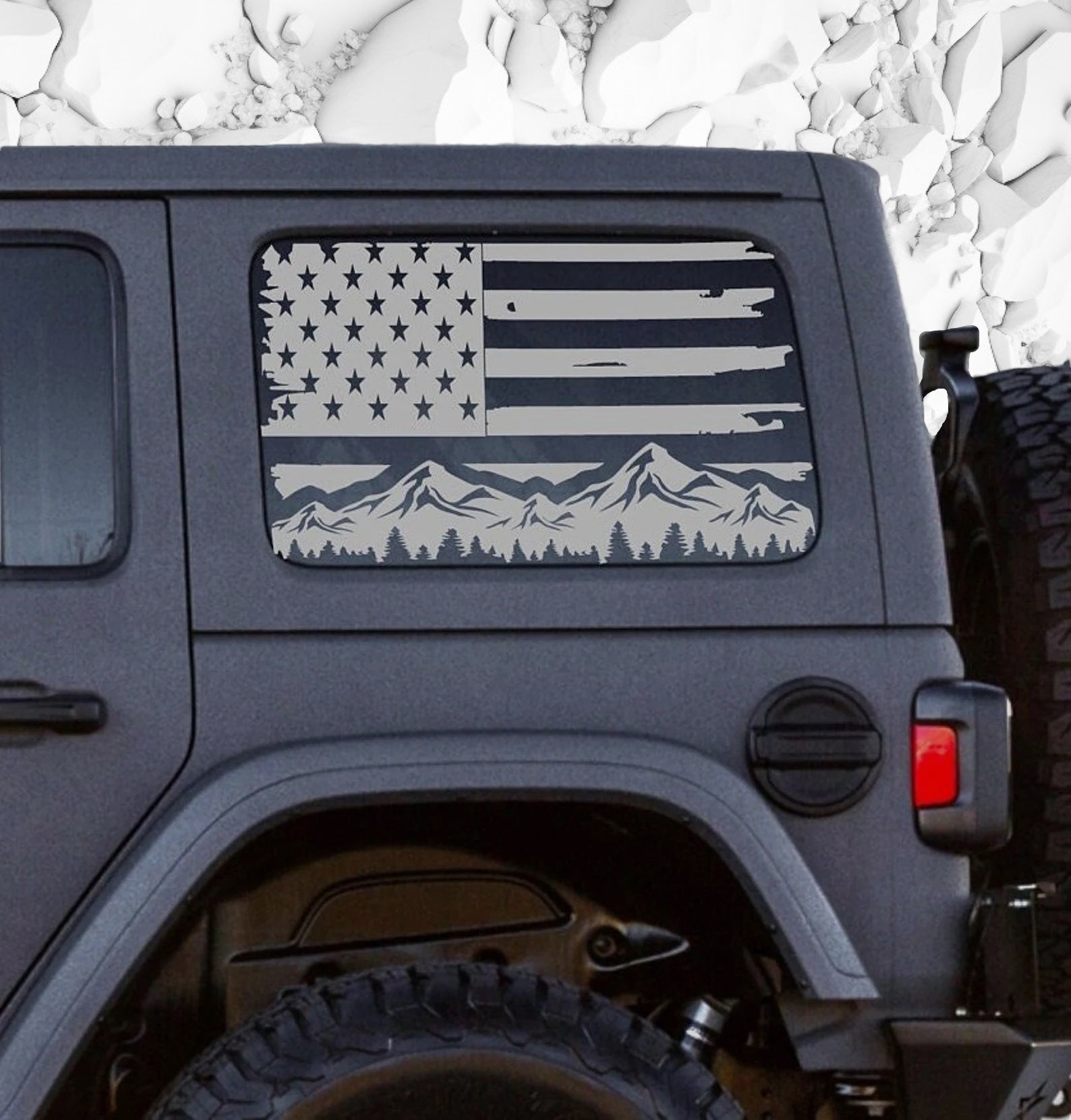 American Flag Rear Window Decals | Jeep Wrangler | Jeep Gladiator – Gate  City Graphics