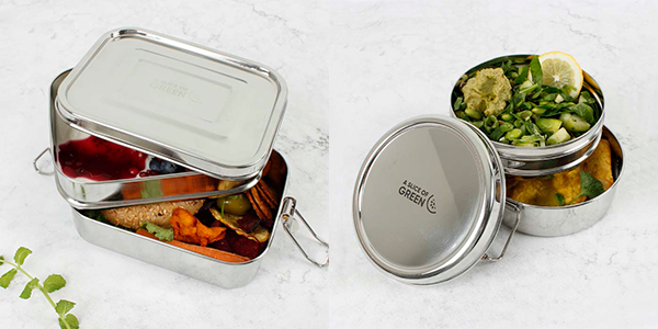 Bento style reusable lunchbox at Everyday Green