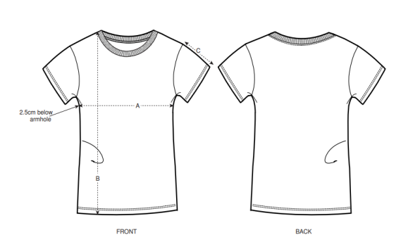 Fitted T-Shirt Size Chart