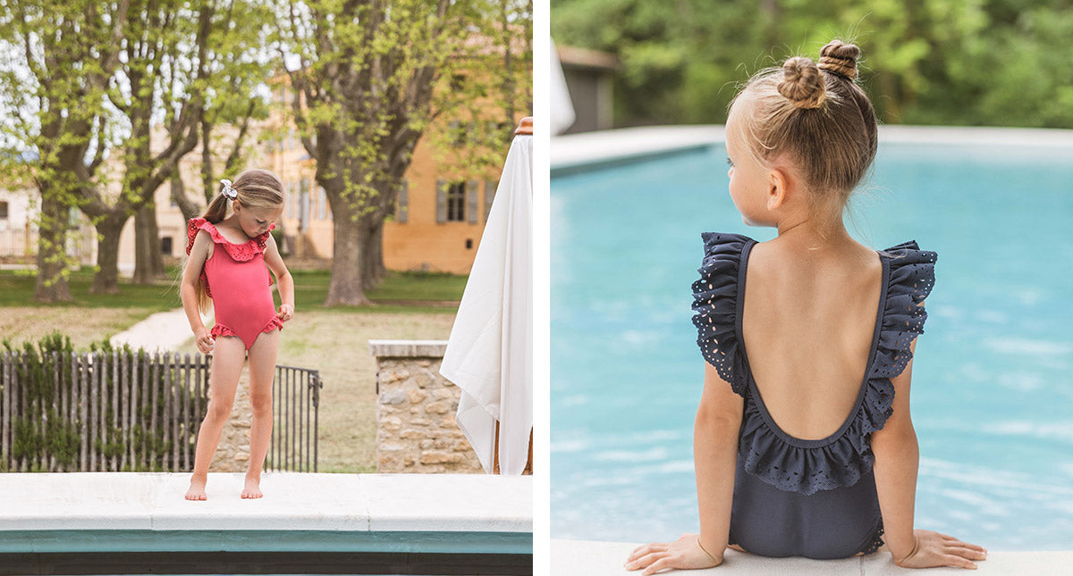 Das hübsch Badeanzug Bougainvillier eignet sich perfekt für das Castle Swimming Pool.