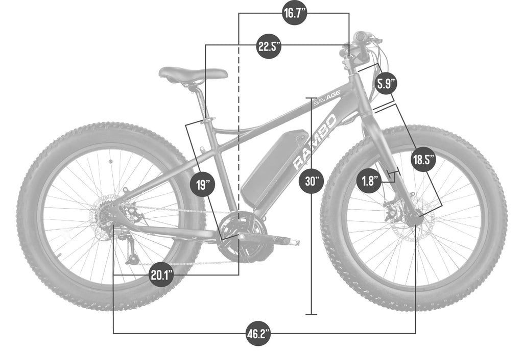 RAMBO| SAVAGE 750W Commuting Fat Tire Electric Bike-EBIKEHAUL