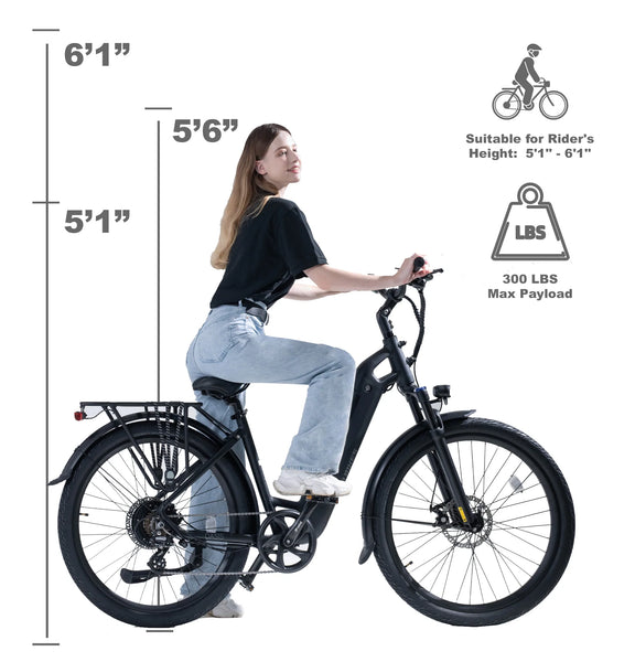 REVIBIKE| Oasis 500-750W| 20 MPH  Step Through Commute Electric Bike-ebikehaul