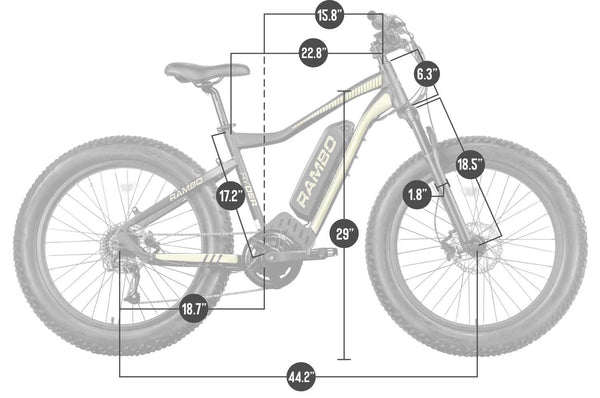 RAMBO| RYDER 750 24" Commuting Fat Tire Electric Bike-ebikehaul