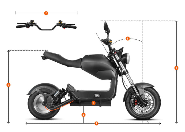 Eahora M11 Split Seat 2000W 27.9MPH|46+M Electric Fat Tire Scooter-ebikehaul