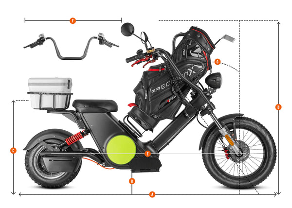 Eahora GOLF M6G 2000W Electric Fat Tire Scooter Chopper-ebikehaul