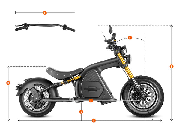 Eahora M8S 4000W Electric Fat Tire Scooter Chopper-ebikehaul