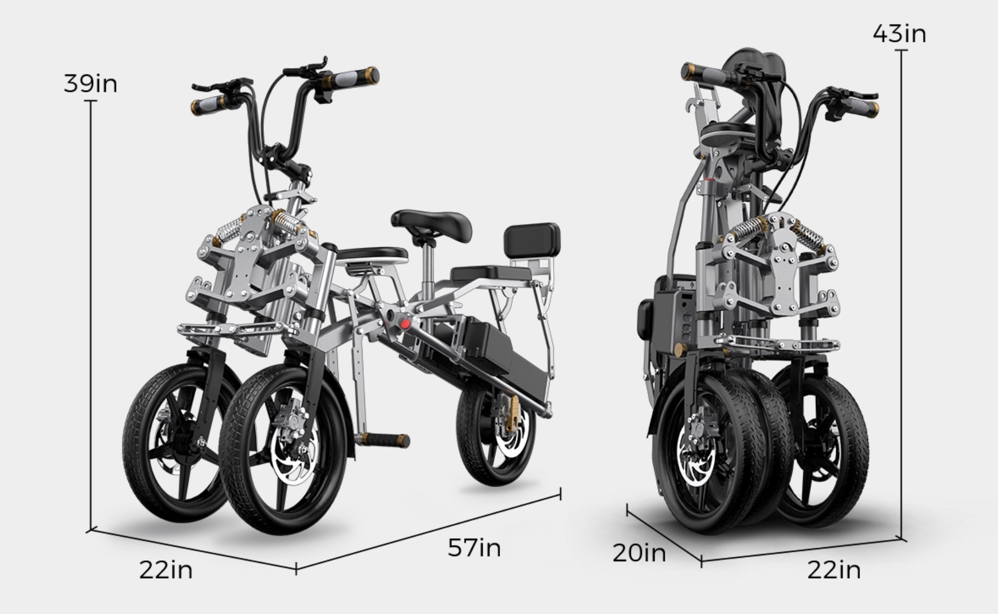 Afreda S6 Pro: A Fold-in 3 Wheeler all terrain Electric Bike