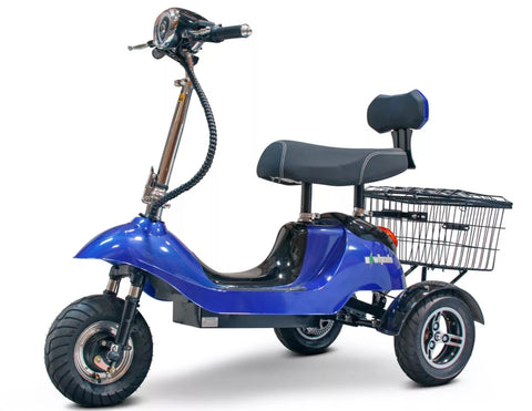 EW-19| 3 Wheel Sporty Folding tiller & removable seat Two tone Electric Mobility Scooters-ebikehaul