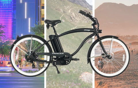 TRACER| OMEGA 26" 500 W Beach Cruiser Electric Bike For Men-ebikehaul