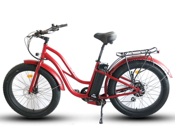 Coastal Cruiser| Fat Tire Step Thru 26x4 - 52v Beach Cruiser Electric Bike-ebikehaul