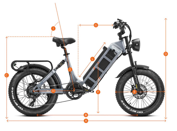 Eahora Juliet | 1000W 48V 60Ah Moped Style Electric Bike-ebikehaul