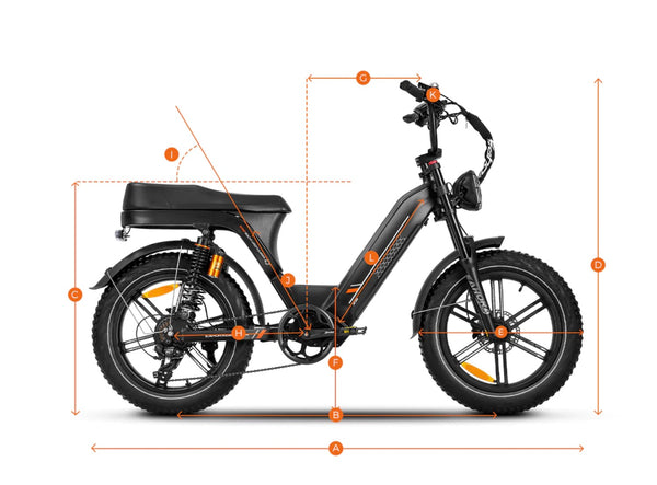 Eahora X9 | 750W 48V 15Ah Moped Style Electric Bike-ebikehaul