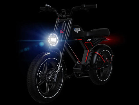 G-FORCE| ZM 750W Fat Tire Moped-Style Electric Bike-ebikehaul