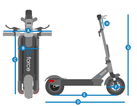 G-FORCE| S10 500W 48V/12Ah Fat Tire Electric Scooter-ebikehaul