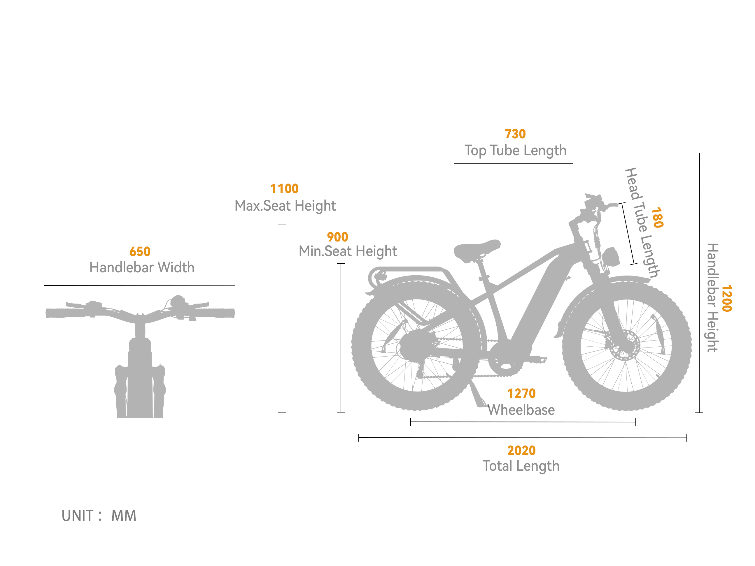 Eskute Netuno Fahrrad Geometrie